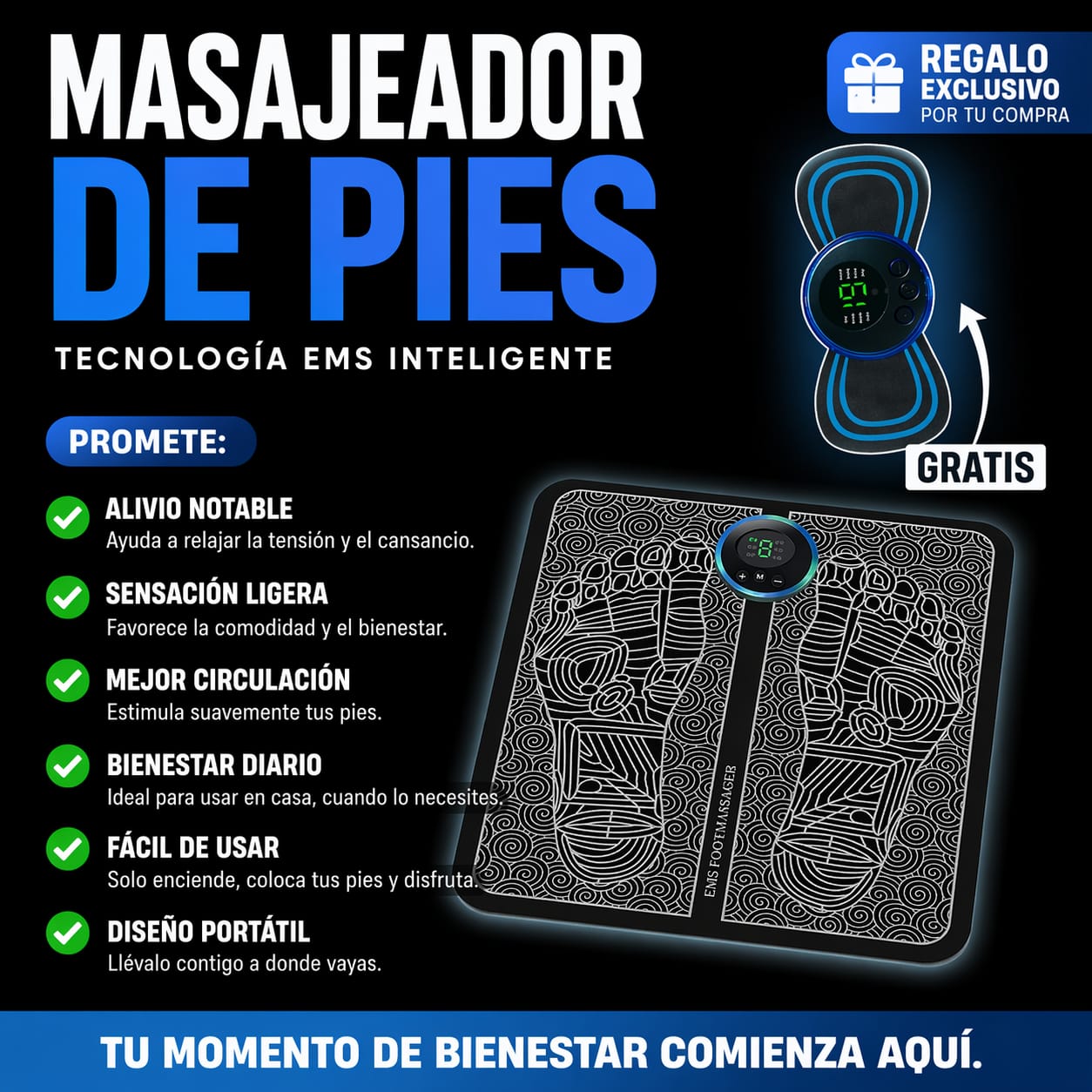 Kit Electroestimulador Pies Cervical