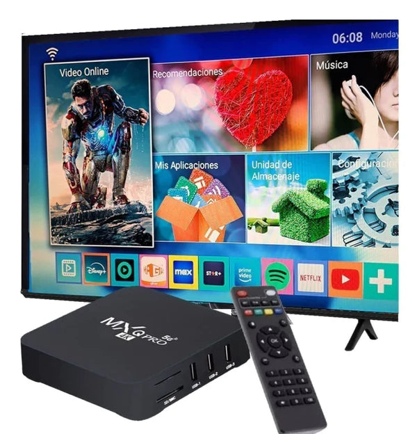 TV BOX MXQ PRO 4K® +1500 CANALES - Totalmente programado, sin mensualidades